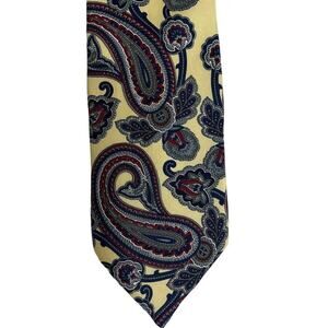 Christian Dior Men's Paisley Print Silk Tie 3.5 x 55 Power Tie Designer Classic